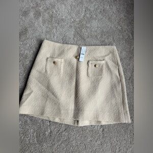 J. Crew Mini Skirt in Wool Blend Bouclé - Powder color - Size 14 - New With Tags